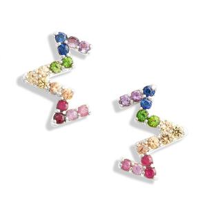 Оптовые серьги Gemnel: популярные, позолоченные, родиевые, с цирконами, на заказ, разноцветные, в форме короны, минималистичные, для женщин - Product Image 6