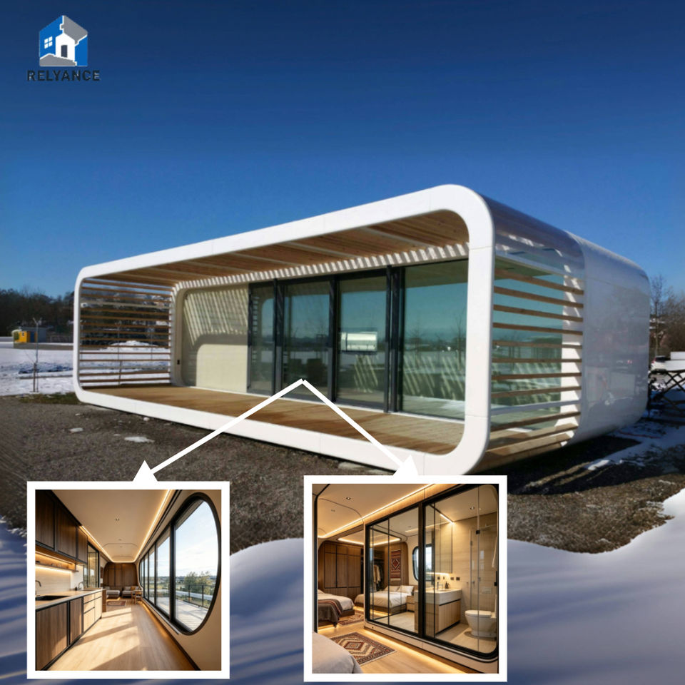 Apple Cabin Luxury Resort with Bathroom Eco Friendly Tiny Modern Cabin ...
