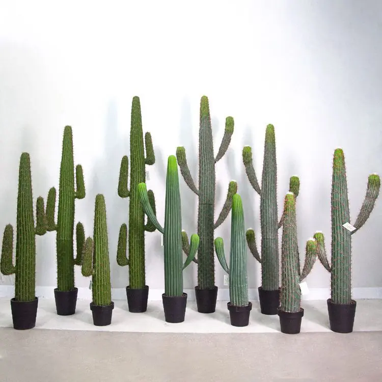 Accessoires de décoration pour la maison décoration vente en gros Simulation Cactus Pot fausse fleur ensemble combinaison plante verte artificielle