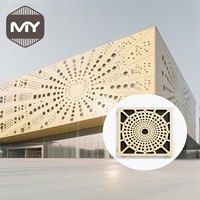 Revestimiento de Fachada de Aleación de Aluminio Perforado Moderno para Exteriores MEIYU, Panel Metálico para Paredes Exteriores de Edificios