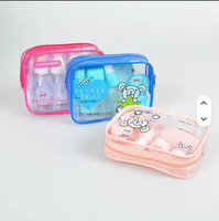 Pochette cosmétique transparente en PVC avec fermeture éclair personnalisée, sac de toilette transparent, sacs de maquillage de voyage, vente flash