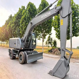 Excavatrice sur pneus d'occasion Hitachi 210, modèle 2016, moteur Hyundai, capacité de godet 1,05 m³, bon état de fonctionnement, engrenage moteur Earth Motor - Product Image 4