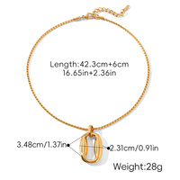Collier en acier inoxydable en gros avec pendentif de créateur pour femme, accessoires étanches en or 18 carats, bijoux de mode pour le cou, cadeau