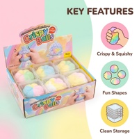 Assortiment de jouets sensoriels en forme de chocolat croustillant simulé, 12 pièces par boîte de présentation, jouets anti-stress à presser emballés individuellement