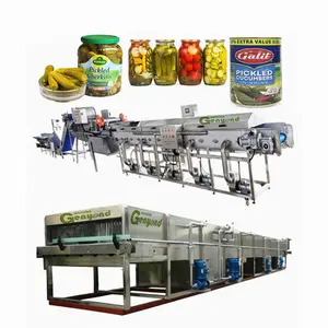 Automatic Canned pickles and pickled cucumber washing canning making machine