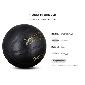 Black <span class=keywords><strong>Mamba</strong></span> Baloncesto conmemorativo Durable No. 7 Interior Exterior Universal Adulto PU Cubierta Venta directa de fábrica - Product Image 4