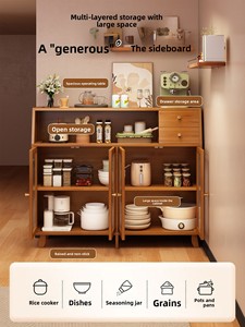 Mueble Auxiliar Nórdico Moderno con Almacenamiento en Capas, Mueble Bajo para Sala de Estar, Comedor, Mueble Organizador con Múltiples Compartimentos - Product Image 2