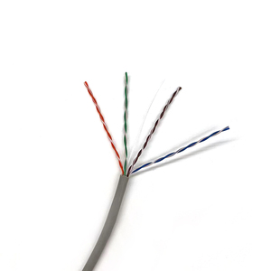 Cat5 cat5a <span class=keywords><strong>Cat6</strong></span> cat6A RJ45 phẳng 26AWG <span class=keywords><strong>UTP</strong></span> cáp PVC cách điện bị mắc kẹt trên mạng dây cho cáp Ethernet - Product Image 1