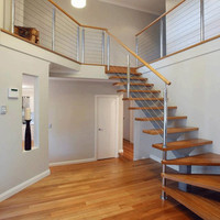 Prix le plus bas Chine Escaliers de conception d'escalier intérieur de haute qualité Maison moderne Cas d'escalier droit flottant