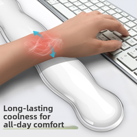Repose-poignets ergonomique en silicone transparent style anime pour clavier, coussinet en gel confortable pour la frappe, support de clavier antidérapant et rafraîchissant