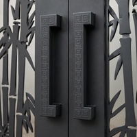 Portes d'entrée pivotantes de luxe modernes en alliage d'aluminium antivol à rupture de pont thermique pour villa, sécurité renforcée, ouverture électrique plate, double battant