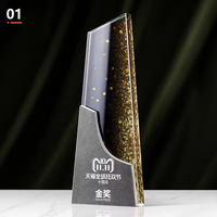 Offre Spéciale cadeau d'affaires solide Momentoes métal cristal verre acrylique prix trophée Plaque vierge Base en bois cristal trophée tasse