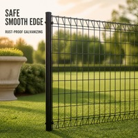 Paneles de Malla de Alambre Soldada BRC con Curvado Triangular y Parte Superior Enrollable, Galvanizados, para Jardín, Personalizados por FANGXIN