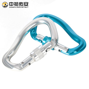 Mosquetón en forma de pera Zhongyu Youan 107*66 de aleación de aluminio con cierre automático de rosca para escalada y descenso en cuerda. - Product Image 5