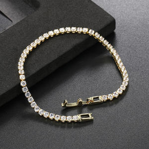 Réduction tennis bracelet 24k or cristal lien bracelet sport fantaisie strass bijoux bracelet - Product Image 4