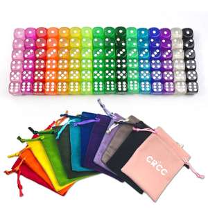 Dados Personalizados de Acrílico Transparente con Esquinas Redondeadas, 16mm D6, Venta al Por Mayor de Fábrica - Product Image 1
