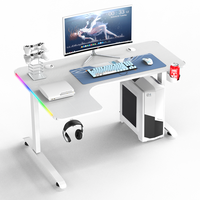 Table de jeu e-sport personnalisée Beisijie, bureau en forme de L avec éclairage RVB, bureau d'ordinateur pour joueur, coin en option, mobilier de bureau
