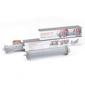 Wholesale Home Baking <b>Tools</b> 8 Inch 12 Inch Plastic Thickened Adjustable <b>Rolling</b> Pins With Silicone Removable Rings - Product Image 5