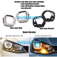 Luces de Circulación Diurna en Forma de U Fáciles de Modificar CQL, Faros Delanteros de Proyector Bi-LED, Láser G5 Liner para VW Golf 7 13-17