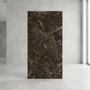 Fredirco Brown Natural Stone Look Glossy Glazed Porcelain Tiles 60x120cm Premium Floor Wall Tile - Product Image 3