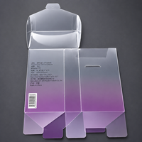 Boîte en PVC transparent de qualité supérieure, PP, PET avec carte en papier personnalisée imprimée pour l'emballage de parfums, de sérums et de produits de beauté