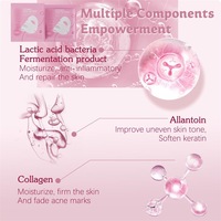 Masque Visage Quasi Bio-Collagène Hydratant de Nuit Masque en Tissu Coréen Niacinamide & Collagène à Faible Poids Moléculaire Soin Lissant de la Peau