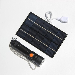 Panneau de charge solaire avec lampe torche USB 2W 5V, lumière LED, solution d'alimentation portable pour l'extérieur - Product Image 4