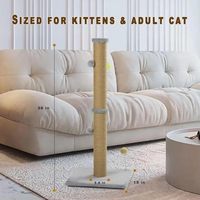 Griffoir vertical 3-en-1 pour chat de 36 pouces de haut avec jouets en sisal et base stable |   Utilisation en intérieur pour tous les âges