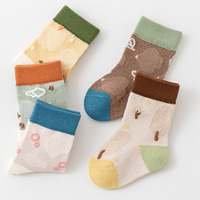 Vente en gros de chaussettes pour bébés de 0 à 8 ans, chaussettes pour bébés en coton à motifs de dessins animés, chaussettes tricotées confortables sans couture, chaussettes colorées