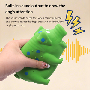 Juguete Masticable para Perros de Látex Natural con Sonido, Diseño de Cerdo con Manchas, Interactivo, para la Dentición, el Entrenamiento y el Alivio del Aburrimiento - Product Image 4