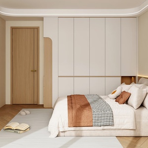 Ensemble de placards de chambre en bois extensibles et personnalisables pour appartement, avec personnalisation complète pour l'ameublement de la maison - Product Image 1