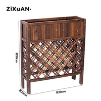 Support de lit de jardin en bois de sapin massif, boîte de plantation de fleurs, boîte de pot d'intérieur, cadre de grilles, boîte de plantation, porte décorative