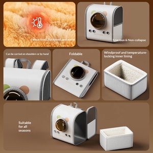 Taşınabilir Hafif PU Su Geçirmez Katlanabilir Yumuşak Kabuklu Çevre Dostu Yıkanabilir Küçük Köpekler ve Kediler için Nefes Alabilen Fileli Evcil Hayvan Taşıyıcısı - Product Image 6