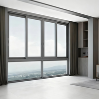 Fenêtres en aluminium haute résistance avec structure coulissante fluide pour l'aménagement extérieur des bâtiments résidentiels et la décoration des espaces de balcon