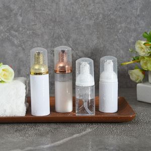 Custom Skincare Mousse Foam Container 80ml 100ml White Foaming <b>Pump</b> <b>Bottle</b> with Silver Gold Black Foam <b>Pump</b> - Product Image 2