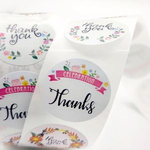 Cartoon 'Thank You' Seal PVC Adhesive Stickers 500 Reward Stickers for Children for Dessert Wedding Flowers Baking EVA <b>Vinyl</b> - Product Image 2