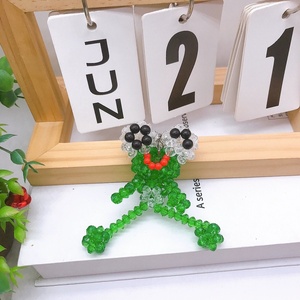 Kids Souvenir Cute Animal Car <b>Keyrings</b> Promotion Gifts School Bag Charm DIY Phone Decoration Acrylic Beads Cartoon Frog Keychain - Product Image 4