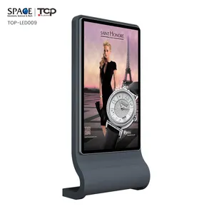 Universal Touch Screen Floor Standing Led Advertising Interactive Display For Outdoor Kiosk