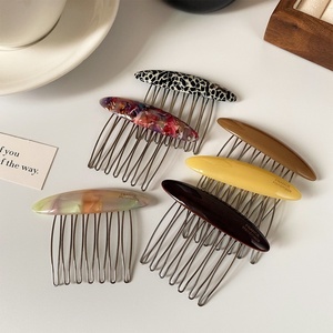 Pinza de Pelo Elegante de Acetato Engrosado Hecha a Mano, Herramienta de Organización de Alta Gama para Uso Invertido en la Parte Trasera de la Cabeza para Mujer - Product Image 1