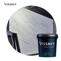 Revestimiento de Pared Vissney, Estuco, Yeso Veneciano, Pintura con Textura de Mármol