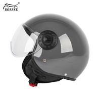 Casques de moto unisexes 3/4 demi-visage pour adultes, casque de moto ouvert en ABS, casques de conduite pour le cyclisme, Casco