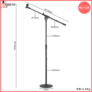MJ-738 <span class=keywords><strong>Microphone</strong></span> Đứng <span class=keywords><strong>Pro</strong></span> Âm Thanh Nhiệm Vụ Nặng Nề Thép Có Thể Điều Chỉnh <span class=keywords><strong>Microphone</strong></span> Đứng - Product Image 3