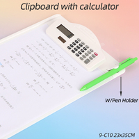 Portapapeles SUNSHING con Calculadora, Portapapeles Personalizado para Exámenes Escolares, Portapapeles para Entrenamiento de Entrenadores, Resistente al Agua, Plástico, Tamaño A4
