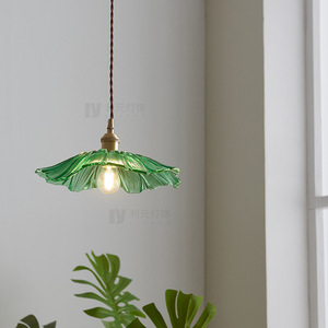 Lustre en verre et laiton de style japonais rétro, minimaliste nordique, pour entrée de restaurant, balcon, <span class=keywords><strong>baie</strong></span> vitrée, couloir - Product Image 4
