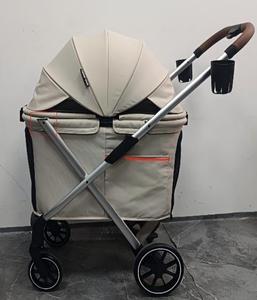 Poussette pour animaux <span class=keywords><strong>de</strong></span> compagnie USMILEPET 2 en 1, porte-animaux détachable, pliable, roues amortissantes, capote réglable, poussette pour chien <span class=keywords><strong>de</strong></span> taille moyenne 30 kg - Product Image 6