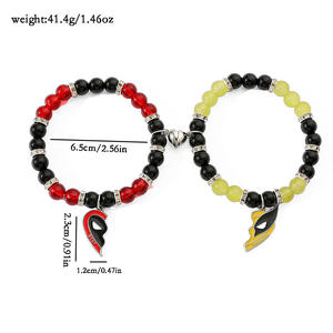 Un bracelet-collier Deadpool et Wolverine, un bracelet-collier pour couple, un bracelet Deadpool pour ami - Product Image 2
