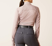 Fermeture à glissière à séchage rapide couche de base équestre équitation t-shirt à manches longues haut équestre