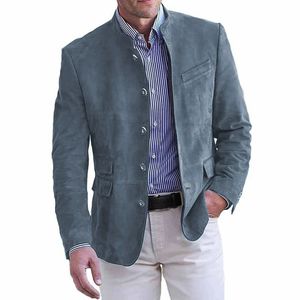 Giacca <span class=keywords><strong>da</strong></span> <span class=keywords><strong>Uomo</strong></span> Monopetto Casual con Servizio OEM per Autunno Inverno, <span class=keywords><strong>Blazer</strong></span> Elegante per Ufficio e Abbigliamento Formale - Product Image 3