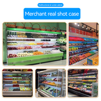 Réfrigérateur Vitrine à Porte Coulissante Grande Capacité Multi-niveaux pour Supermarchés – Réfrigérateur Ouvert pour Légumes
