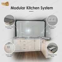 Maison conteneur modulaire pliable préfabriquée de luxe, portable et mobile, de 20, 30 ou 40 pieds, pour logement compact ou bureau, avec 2 ou 3 chambres